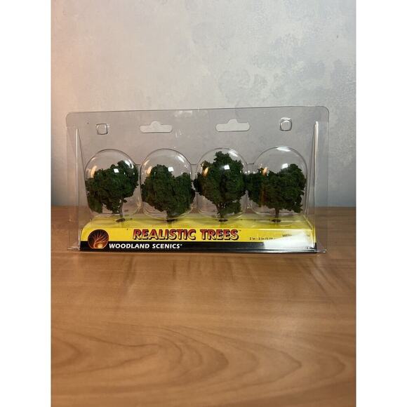 Woodland Scenics Medium Green Realistic Trees - Picture 1 of 7